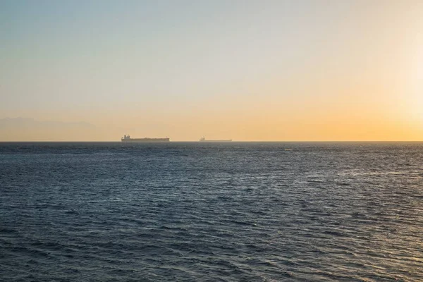 Large tanker on the horizon