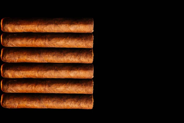 View Beautiful New Cuban Cigars Themed Stylish Background Copy Advertising — Stock Photo, Image