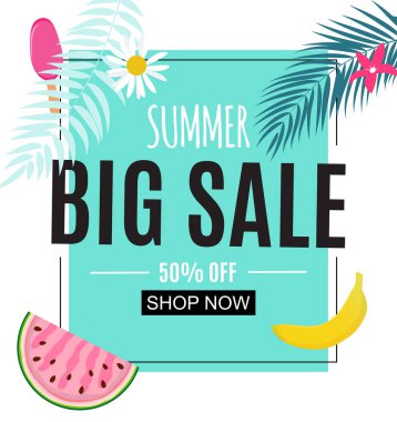 Çerçeve ile soyut çiçek yaz Satılık arka plan. Vektör çizim