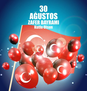 30 Ağustos zafer gün Türk konuşmak 0 Agustos, Zafer Bayramı Kutlu Olsun. Vektör çizim