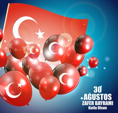 30 Ağustos zafer gün Türk konuşmak 0 Agustos, Zafer Bayramı Kutlu Olsun. Vektör çizim
