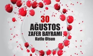 30 Ağustos zafer gün Türk konuşmak 0 Agustos, Zafer Bayramı Kutlu Olsun. Vektör çizim
