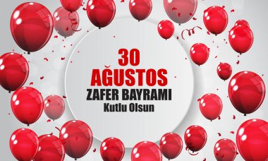 30 Ağustos zafer gün Türk konuşmak 0 Agustos, Zafer Bayramı Kutlu Olsun. Vektör çizim