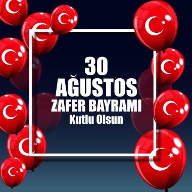 30 Ağustos zafer gün Türk konuşmak 0 Agustos, Zafer Bayramı Kutlu Olsun. Vektör çizim Eps10