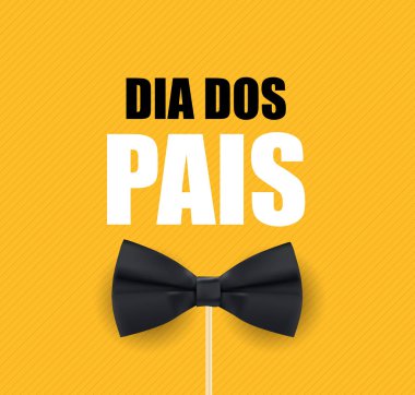 Brezilya babalar günü tatil. Portekizce Brezilya söyleyerek mutlu babalar günü. Dia dos Pais. Vektör çizim