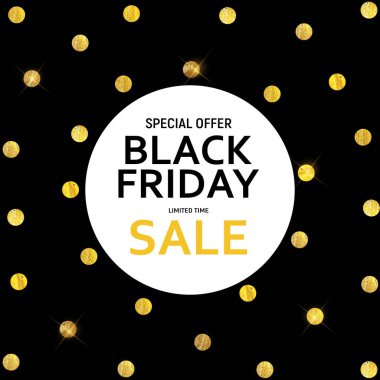 Kara Cuma Sancak Şablonu. vektör illüstrasyonu