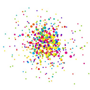 Polka dot konfeti ile soyut konfeti arka plan. Vektör çizim