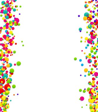 Polka dot konfeti ile soyut konfeti arka plan. Vektör çizim