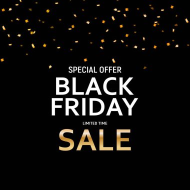 Kara Cuma Sancak Şablonu. vektör illüstrasyonu