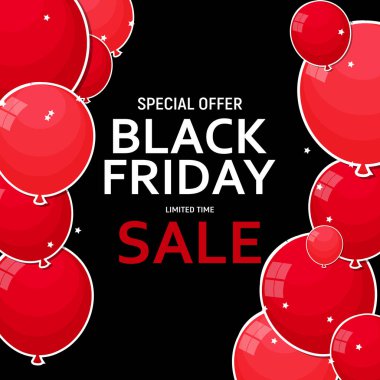 Kara Cuma Sancak Şablonu. vektör illüstrasyonu