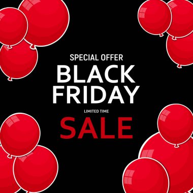 Kara Cuma Sancak Şablonu. vektör illüstrasyonu