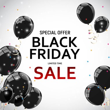 Kara Cuma Sancak Şablonu. vektör illüstrasyonu