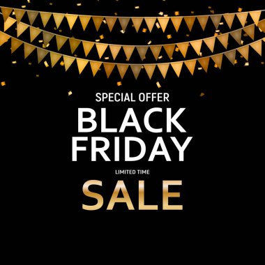 Kara Cuma Sancak Şablonu. vektör illüstrasyonu