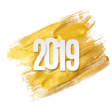 Mutlu yeni yıl 2019 arka plan. Vektör çizim