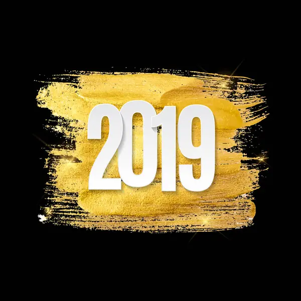 Mutlu yeni yıl 2019 arka plan. Vektör çizim