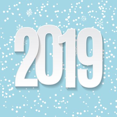 Mutlu yeni yıl 2019 arka plan. Vektör çizim