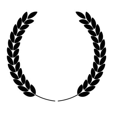 defne çelengi siluet simge. Vektör çizim