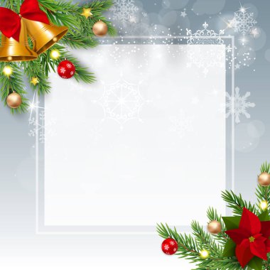 Merry Christmas ve yeni yıl arka plan. Vektör çizim