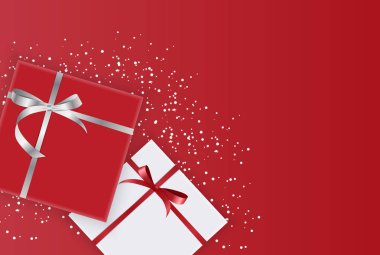 Soyut hediye kutusu tatil tebrik arka plan. Vektör çizim