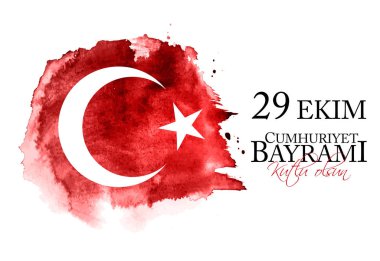 29 Ekim Cumhuriyet Bayrami kutlu olsun. Çeviri: 29 Ekim Cumhuriyet günü Türkiye ve Türkiye'nin ulusal gün mutlu tatil
