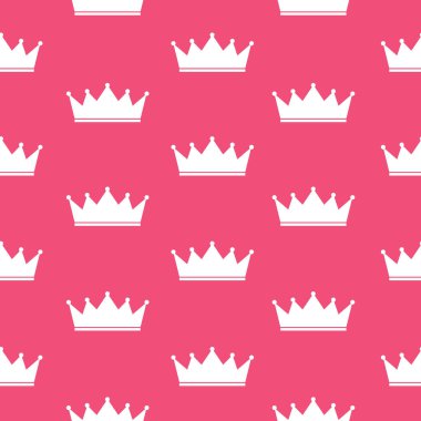Prenses tacı Dikişsiz desen arka plan vektör çizim