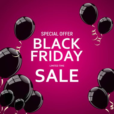 Kara Cuma Sancak Şablonu. vektör illüstrasyonu