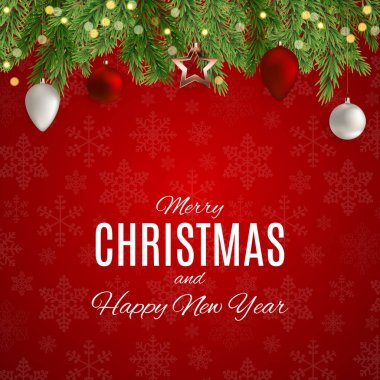 Mutlu Noeller ve yeni yıl arkaplanı. Vektör Illustration EPS10