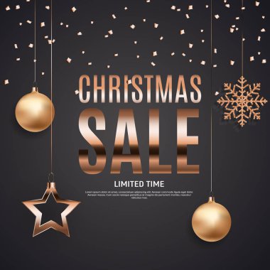 Noel ve yeni yıl satış hediye çeki, indirim kupon şablon vektör çizim Eps10