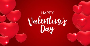 Sevgililer Günü Sevgi ve Duygular Satışı Arkaplan Tasarımı. Vektör illüstrasyonu EPS10