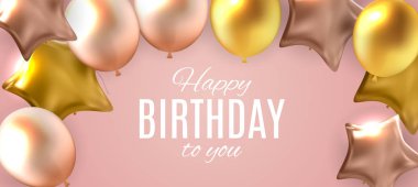 Renkli Parıltılı Mutlu Yıllar Balonlar Sancak Arkaplan Vektör İllüstrasyonu EPS10