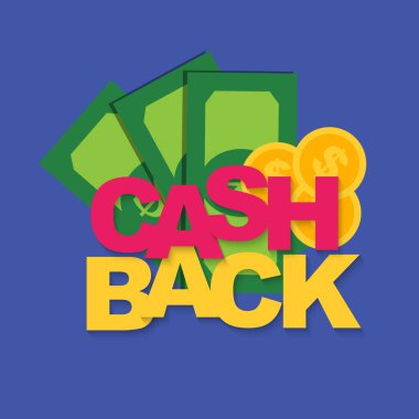 İçinde altın paralar olan para bozdurma posteri. Vektör illüstrasyonu EPS10