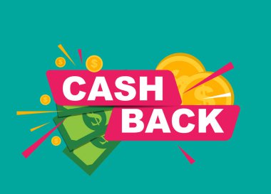 İçinde altın paralar olan para bozdurma posteri. Vektör illüstrasyonu EPS10