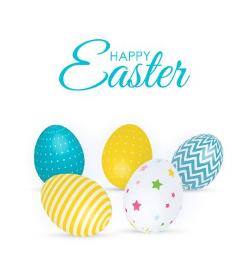 Soyut mutlu Paskalya şablon tatil arka plan vektör Illustr