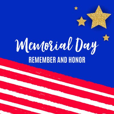 ABD arka plan şablonu vektör çizim anma günü