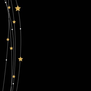 Çizgiler ve altın parlak yıldız ile Soyut Arka Plan. Vektör I