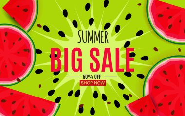 Soyut Yaz Satışı Arkaplanı. Vektör İllüstrasyonu