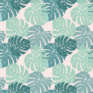 Beautifil palmiye ağacı yaprak siluet Dikişsiz desen arka plan