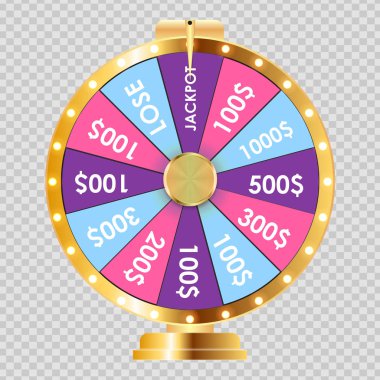 Çarkıfelek, şanslı simgesi. Vektör çizim