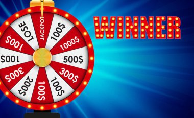 Çarkıfelek, Şanslı arka plan. Vektör İllüstrasyonu