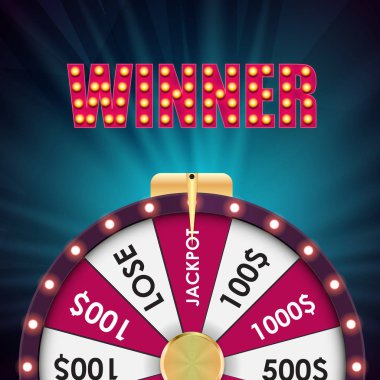 Çarkıfelek, Şanslı arka plan. Vektör İllüstrasyonu