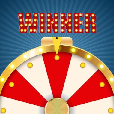 Çarkıfelek, Şanslı arka plan. Vektör İllüstrasyonu