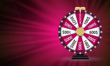 Çarkıfelek, Şanslı arka plan. Vektör İllüstrasyonu