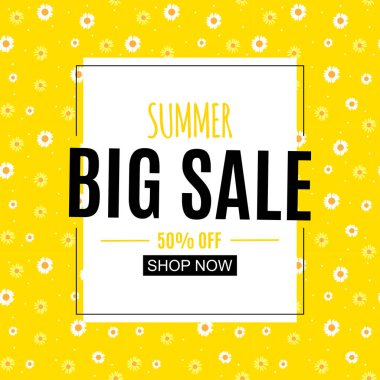 Soyut Yaz Satışı Arkaplanı. Vektör İllüstrasyonu