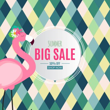 Palm Yaprağı ile Soyut Yaz Satış Arka Plan, Karpuz, Ic