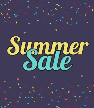 Soyut Yaz Satışı Arkaplanı. Vektör İllüstrasyonu