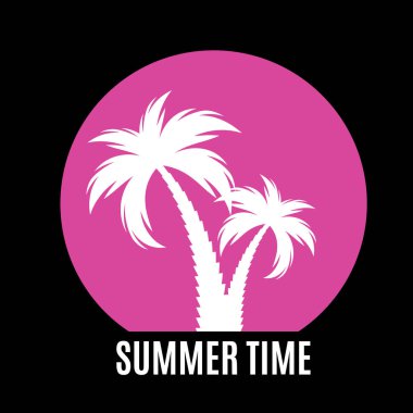 Güzel Palmiye Ağacı Yaprak Silueti Arkaplan Vektörü İllüstrasyonu