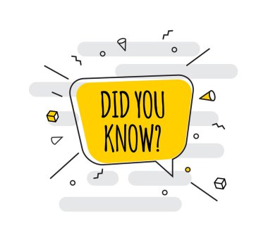 Ilginç Gerçek Arka Plan. Soruyu biliyor muydun? Vektör Illus