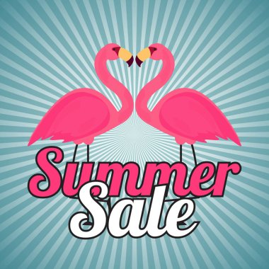 Soyut Yaz Satışı Arkaplanı. Vektör İllüstrasyonu