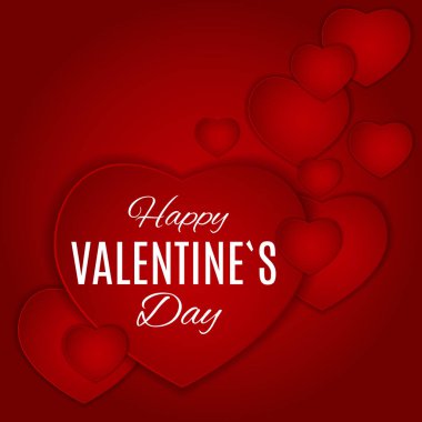 Sevgililer günü aşk ve duygularını arka plan tasarımı. Vektör çizim