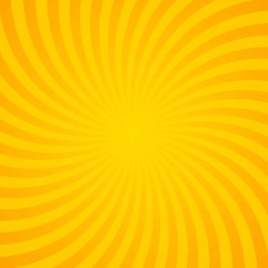 Radyal çizgilerile Turuncu Sunburst arka plan. Vektör çizimi